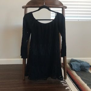 Black off the shoulder dress